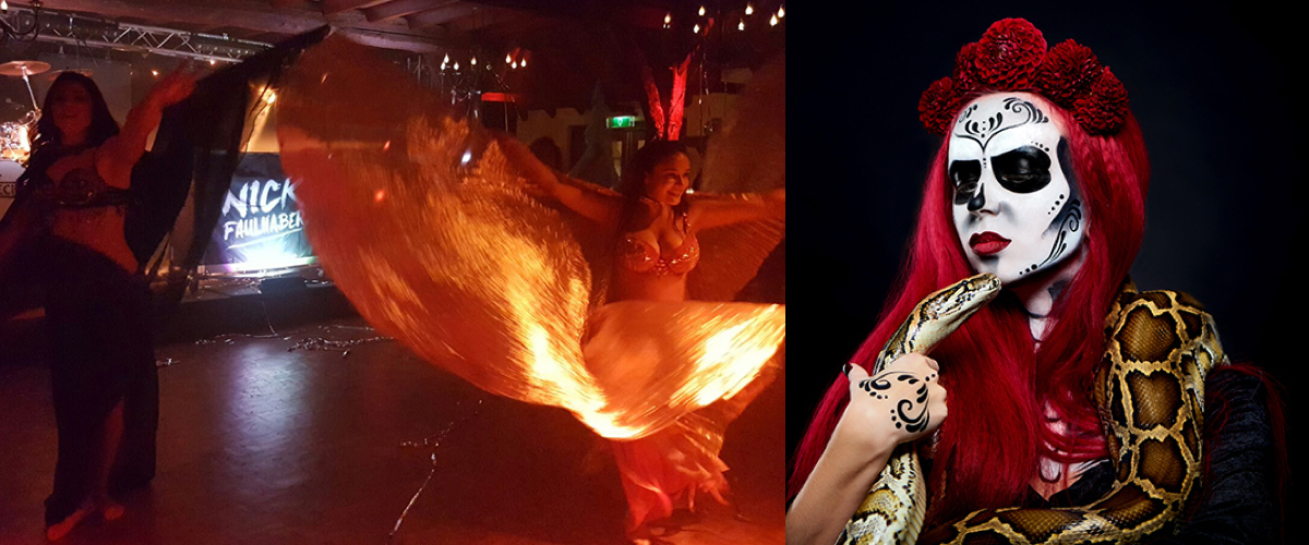 Entertainers met slangen